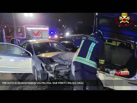 TRE AUTO SI SCHIANTANO IN VIA PELOSA: DUE FERITI | 05/03/2024