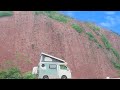 Car camping  make sushi in front of ayers rock in japan and stay in the car  kei truck campersub