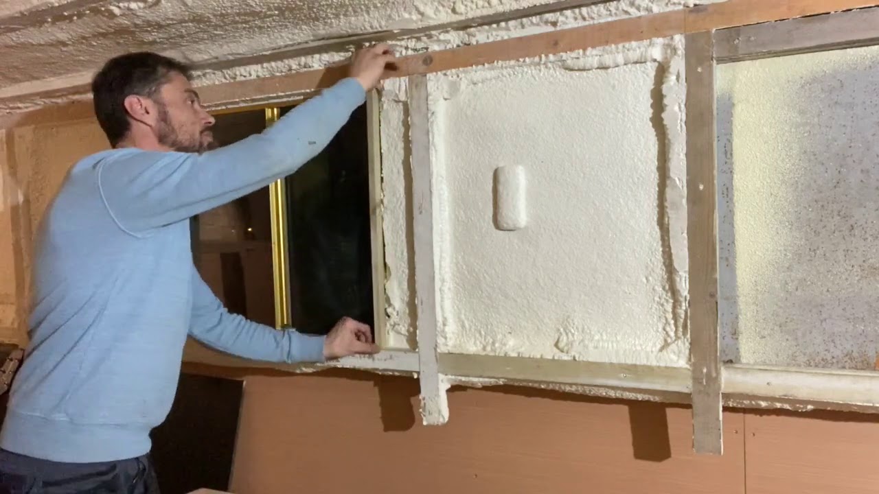 Narrowboat Windows 43. Prepping Narrowboat windows for trim - YouTube