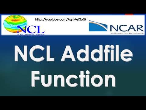 NCL - addfile function (Ncar Command Language)