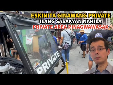 HULI!! / Eskinita ginawang private / iilang sasakyan nahila / Private area pinagwawasak!