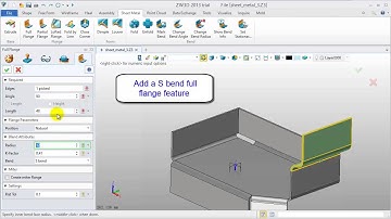 ZW3D 2013   Sheet Metal Basic Operation