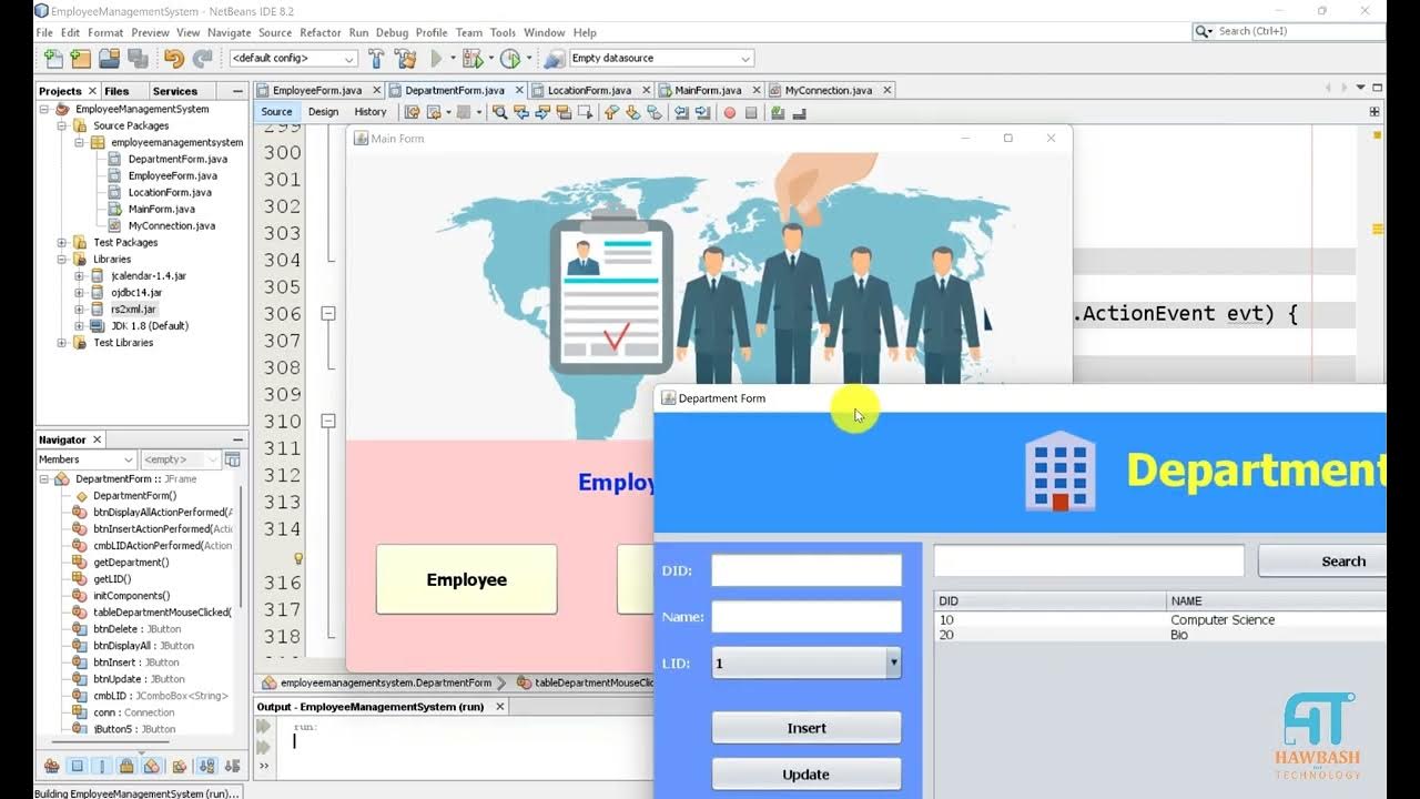24# Java + Oracle: Get Selected Row for department's table then put to ...