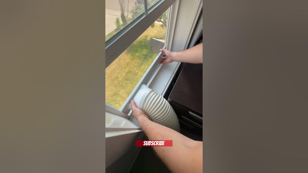 Installing AC vent hose to a window! #shorts