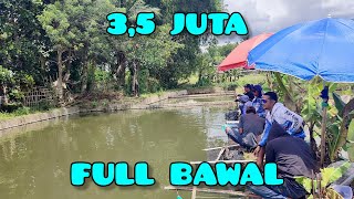 Mancing sistem borongan harga 3,5 juta 4 peserta full strike bawal ganas‼️plus liwet