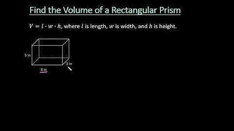 Find the Volume of a Rectangular Prism