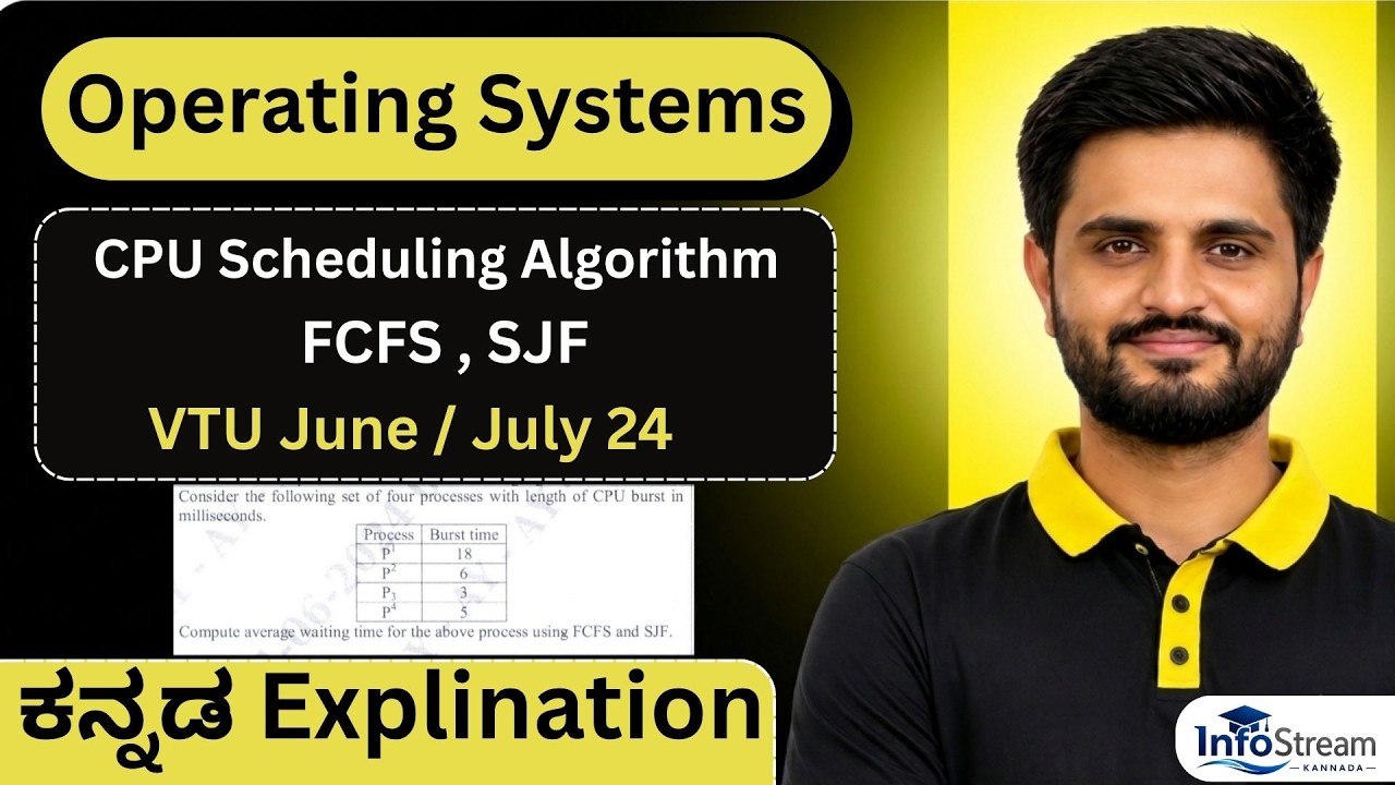 FCFS , SJF , SRTF ( cpu scheduling ) | Operating Systems - YouTube