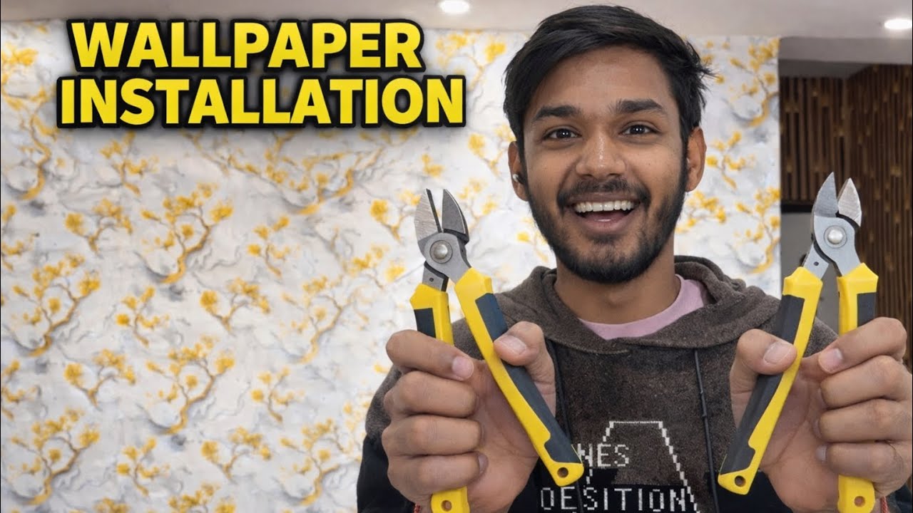 Wallpaper Installation Kaise Kare || beautiful wallpaper 😎😂|| #wallpaper #installation 