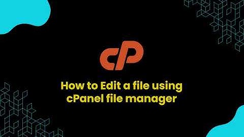 How to Edit a file using cPanel file manager