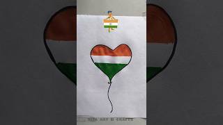India Flag 🇮🇳 || Independence Day Drawing || Republic Day Drawing #art #short #shorts