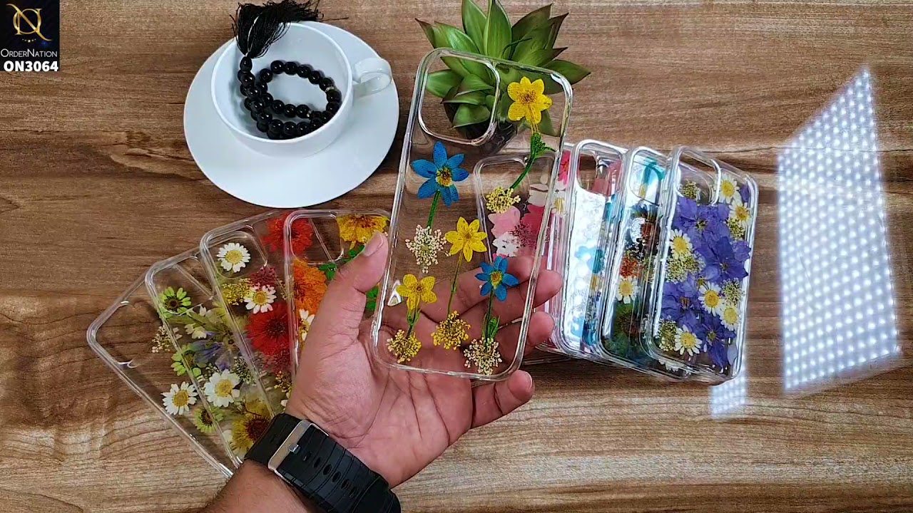 iPhone XS / X Cover - Design 13 - Dry Flower Soft Silicone Transparent Case