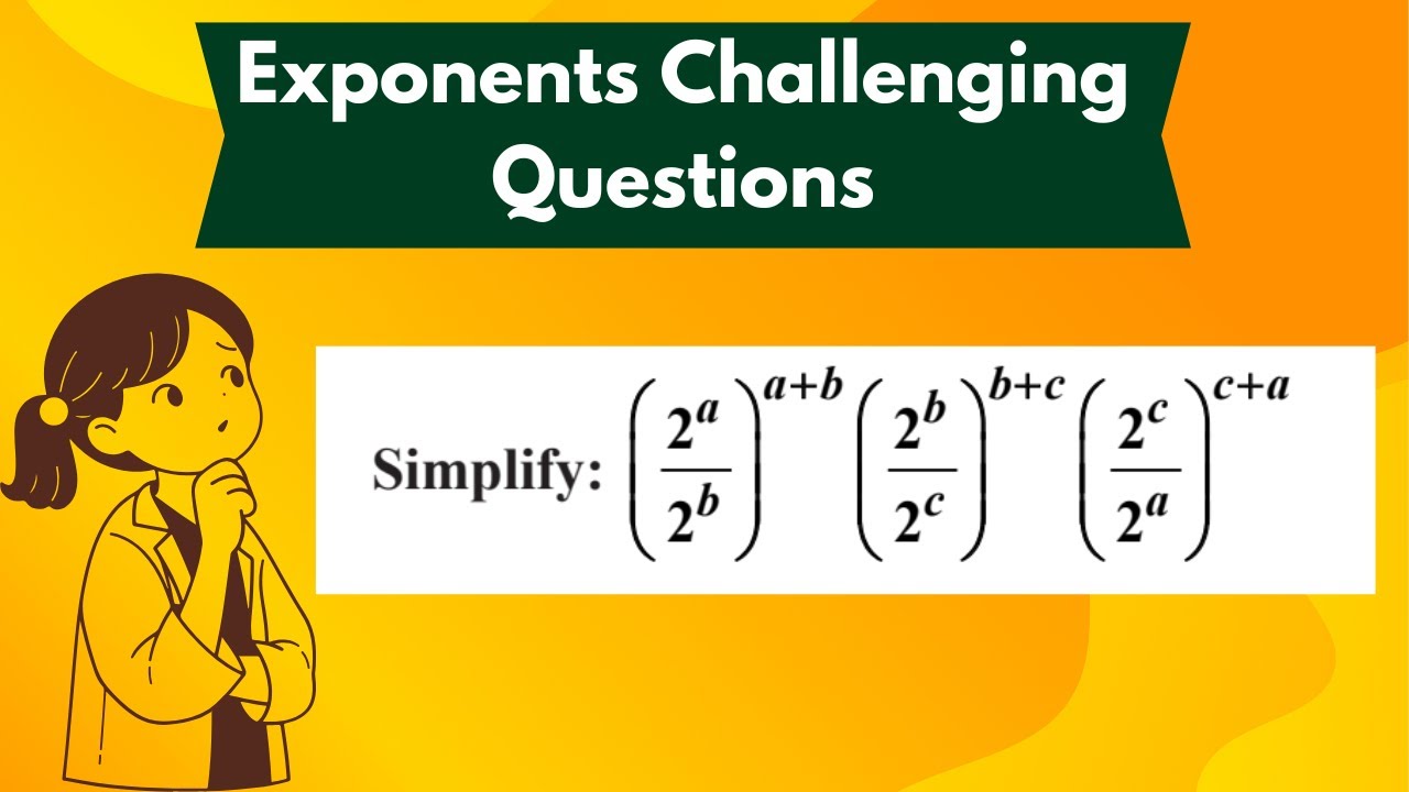 Random Exponent Questions Exponents / Powers and indices challenge questions - YouTube