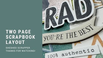 Two Page Scrapbook Layout Process Video: No Limits Collection//Cocoa Vanilla Studios//You