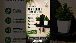 ✨3D Printed Key Holder + Planter Shelf 🌿🔑Perfect for home entrance setup ✨ #kunal3dprint #keyholder