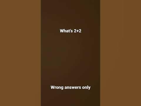 What’s 2+2 - YouTube