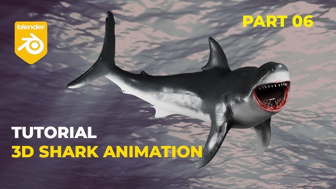 Shark Animation in Blender Part 05, Blender Tutorial for Beginners