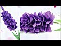 Lavender paper flower making with crepe paper tutorial DIY Paper Crafts | realistic paper flowers