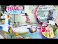 Fizemos uma festa na piscina  dia muito divertido em famlia  vlog  kathy castricini