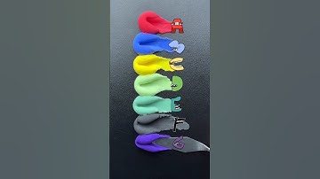 ABCDEF Gun Alphabet letters experiment #satisfying #alphabet #fyp #clay