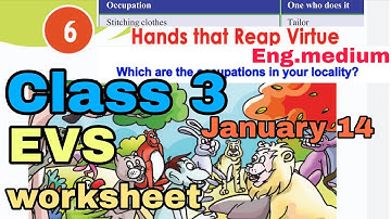 Victers Class 3 EVS worksheet January 14 English medium