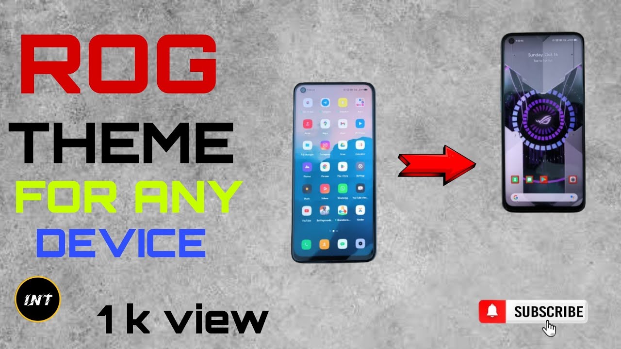 🔥 ROG 🔥 Theme For any Android Device | Best Gaming Theme For Android Device...