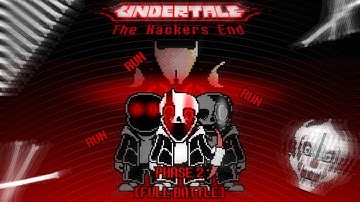 [60fps animation] undertale The Hackers End [vhs sans phase 2 ] [full battle]