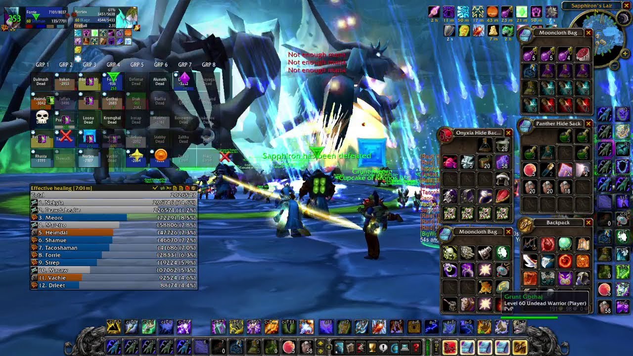 Sapphiron 5 kronos private vanilla wow server youtube