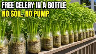 HOW TO GROW CELERY IN A PLASTIC BOTTLE WITH NO SOIL AND NO PUMP