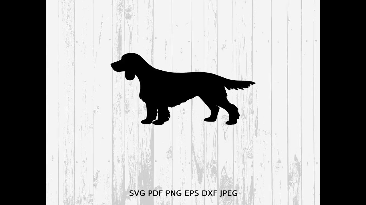 Download Cocker Spaniel Silhouette SVG, Dog Breed Clipart, Pet Vector, Hunting Dog Digital Cut File