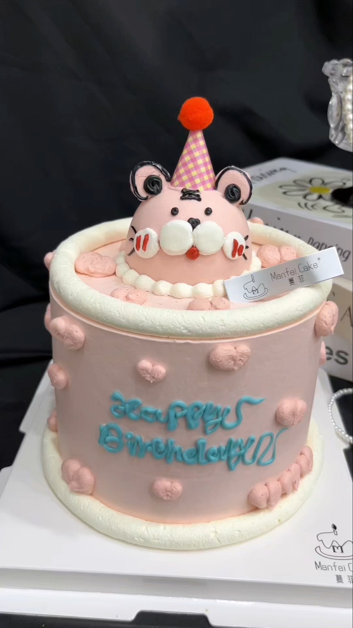 Girl cartoon cake, cream tiger ? cake animal cream cake #cake decorating zero basic learning #shorts