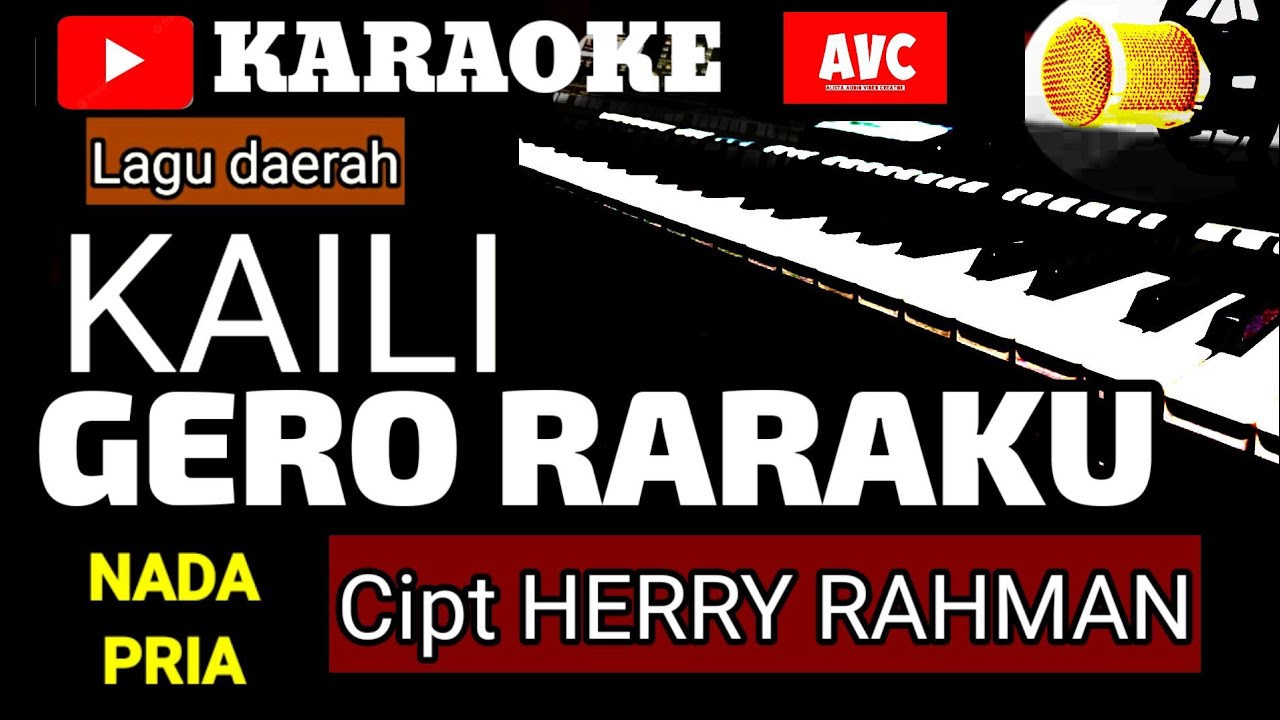 Karaoke KAILI  GERO RARAKU NADA PRIA  cipt HERRY RAHMAN music  song with lyrics