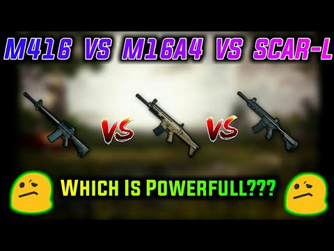 Pubg Mobile Scar L Vs M16a4 Vs M416 Who Is More Powerfull Comparing These Assault Rifles Youtube
