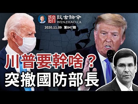 为大动作扫清障碍？川普突然撤换国防部长；选举司法战和「虫族大战」，不能放弃的理由（文昭谈古论今20201109第847期）