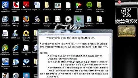 How to setup a PS3 media server vista/xp/7 (no music)