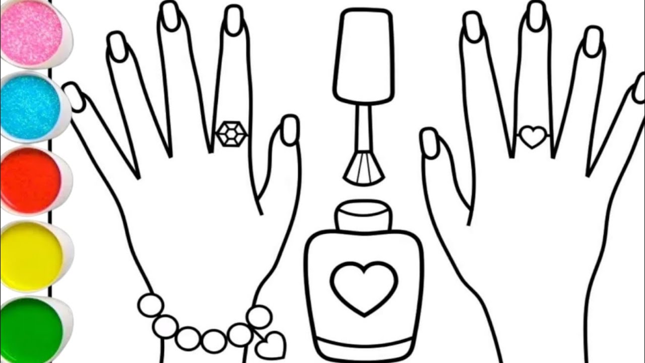 nail polish coloring pages