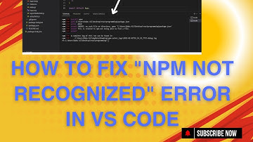 fixing npm not recognized error in vs code | step-by-step