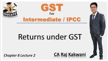 GST CH-8, LECTURE-2, RETURNS UNDER GST, NOV 2020, MAY 2021, BY – CA RAJ KAKWANI