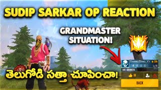 Free fire highest likes sudip sarkar & regional top 1 grandmaster fufa react on Telugu best player❤️