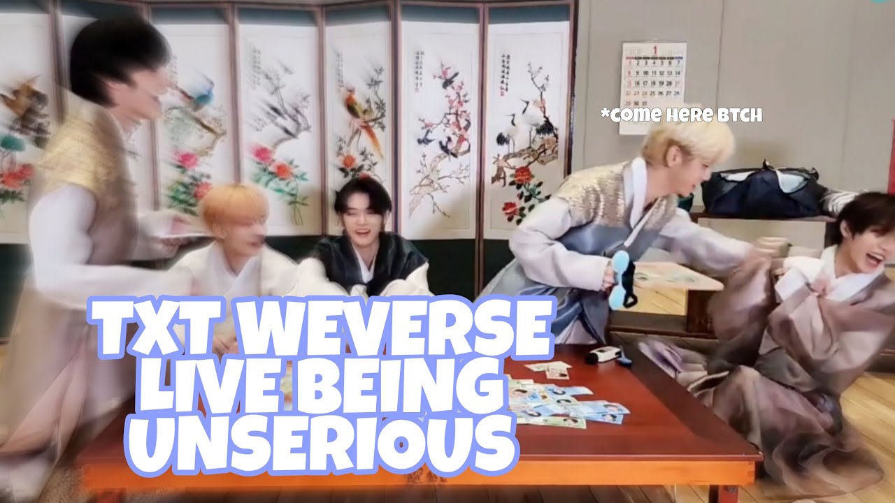 TXT WEVERSE LIVE BEING SO UNSERIOUS FOR 11 MINUTES STRAIGHT - YouTube