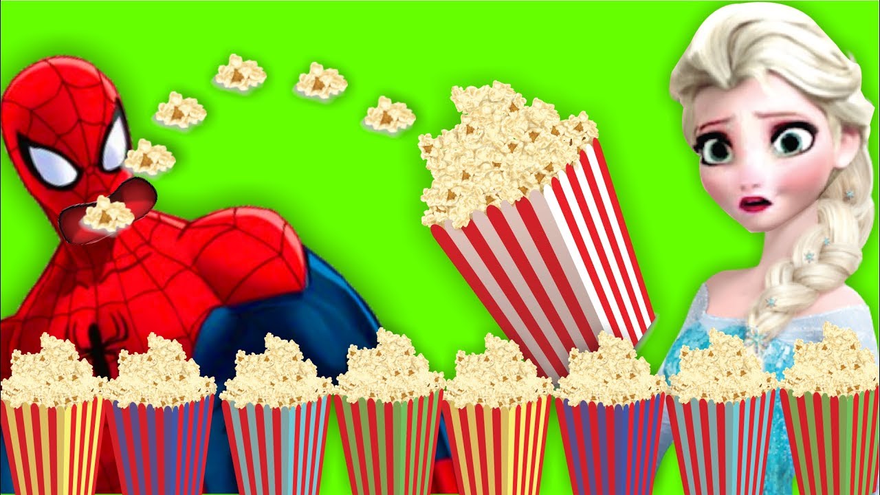 Frozen Elsa & Spiderman POPCORN Challenge - Superhero Funny Pranks ...