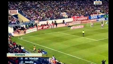 2007/08.- Atlético Madrid 4 Vs. Sevilla FC  3 (Liga - Jornada 10)