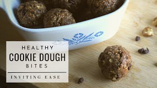 Healthy Cookie Dough Bites | No Bake Oatmeal Energy Balls