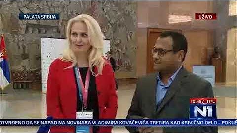 Prof. Sriraam Natarajan on live TV  CNN, Serbia