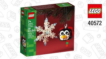 LEGO® Penguin & Snowflake Ornament (40572)[139 pcs] Speed Build | Top Brick Builder Lite