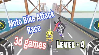 Moto Bike Attack Race 3D Games:Warning - Be careful while Overtaking crazy vehicles and level-4 com. screenshot 3