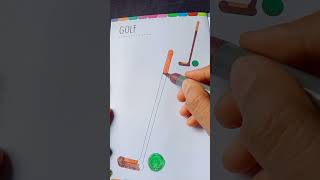 golf ⛳ |#colours #drawing #sports #golf #golfer