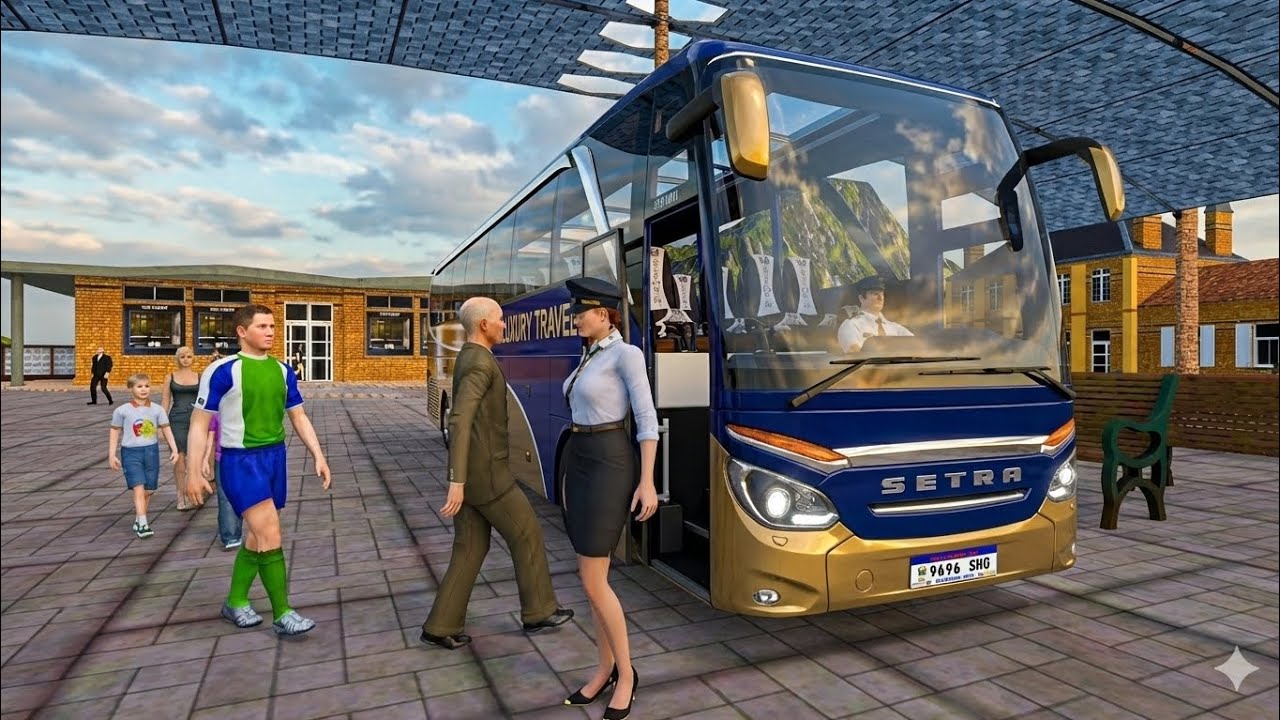 New City heavy driving 3d game - offroad bus sim driving game - bus drive android game play 2026