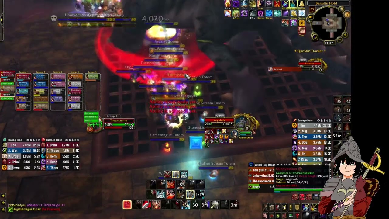 WoW Cataclysm Classic Baradin Hold 25 Argaloth Prot Warrior TheAnonimo411