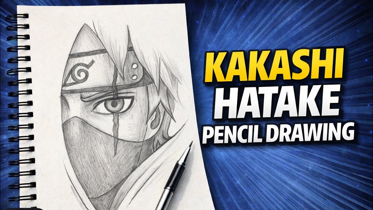 Kakashi Hatake Pencil Drawing | Professional Anime Sketch Art