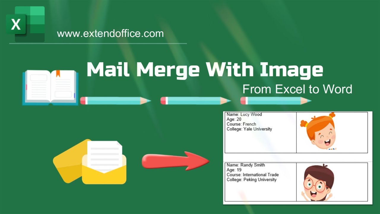 How To Mail Merge Data And Pictures From Excel To Word? 